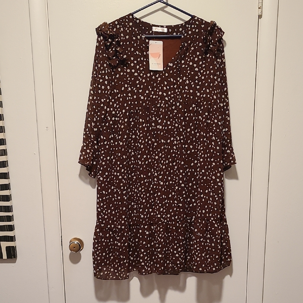 Brown Polka Dot Dress